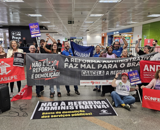 Para Marcha Contra Reforma Administrativa, sindicatos pedem ajuda a parlamentares